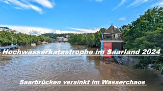 HOCHWASSER IM SAARLAND Saarbrücken versinkt im Wasser [upl. by Cherlyn]