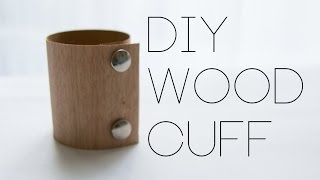 DIY Easy Wood Cuff Bracelet Holz Armband [upl. by Kippie62]