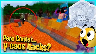 Conter usando HACKS 🤣 Camina sobre la LAVA ELITECRAFT 3 MEJORES MOMENTOS  PermaElite [upl. by Irpac]