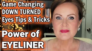 Unexpected POWER of Eyeliner  Tranform Your Downturned Eyes  Over 50 [upl. by Fortna]