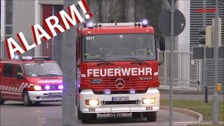 Einsatz amp Alarmfahrt Werkfeuerwehr Daimler AG Werk Sindelfingen  Mercedes plant fire brigade [upl. by Attem615]