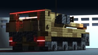 Minecraft Tiger I Drippenwagen Tank Animation [upl. by Paton]