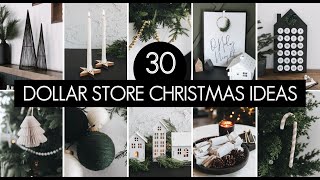 30 BEST Dollar Store Christmas DIY Ideas  Modern  Scandinavian Christmas Decorations [upl. by Delmor]