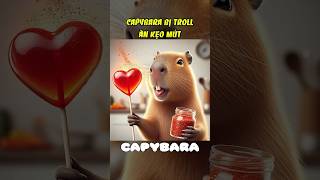 Capybara bị mèo xám troll ăn kẹo mút capybara cuoicungai reviewphim haihuoc [upl. by Shah]