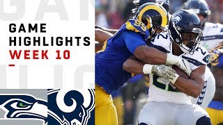 Seahawks vs Rams Week 10 Highlights  NFL 2018 [upl. by Halivah]