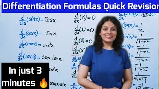 Differentiation Formulas With Trick  Limits and Derivatives Class 11  Derivatives Formulas  NCERT [upl. by Fitalludba506]