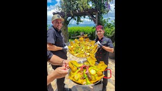 Brutal 🤸‍♂️❤️ un Mirador Restaurante 🇵🇷 Vista Monumental 360 de PR 😍 y la Paella Criolla 7 Carnes [upl. by Malarkey]