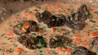 Cooking Escargot  Cooking Fresh With Seafood [upl. by Traggat]