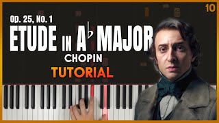 ETUDE op 25 no 1 in A flat Major by Chopin  Piano Tutorial Part 1 [upl. by Nuahsad]