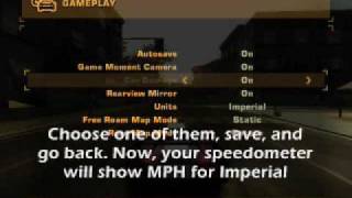 How to Change Speedtype between MPH and KMH on Need for Speed Most Wanted [upl. by Rhodes35]