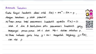 Matematik Tambahan Tingkatan 4  Persamaan Kuadratik HTP HDP amp Pembezalayan [upl. by Doubler]