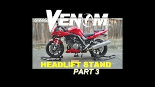 Head Lift Stand for Motorcycles Part 3 How to use Front Headlift Stand [upl. by Aneda1]