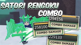 3 SATORI RENGOKU COMBOS  Shindo Life [upl. by Yun]