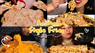 Animal Style Fries Mukbang Compilation  Chilli amp Cheesy  Mukbang Asmr [upl. by Schoening884]