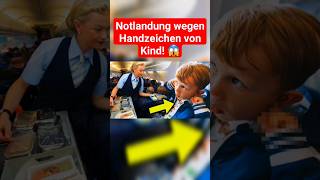 Junge macht ein Handzeichen im Flugzeug Sofort wird eine Notlandung eingeleitet 😱 flugzeug neu [upl. by Tarrah]