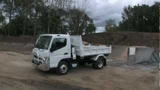 Mitsubishi Fuso Canter Tipper truck video review  NewTruckSearchcomau [upl. by Jacquelynn]