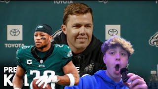 Kellen Moore Press Conference  Saquon is READY [upl. by Imhsar]