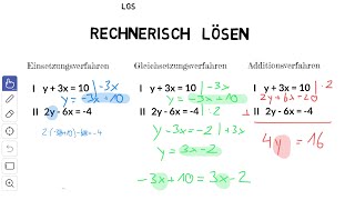 Lineare Gleichungssysteme LGS rechnerisch lösen [upl. by Imak]