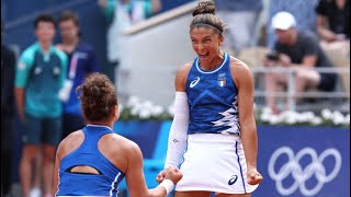 SARA ERRANI E JASMINE PAOLINI MEDAGLIA D’ORO NEL DOPPIO FEMMINILE ALLE OLIMPIADI DI PARIGI [upl. by Jacklin353]