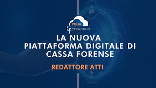 Come utilizzare il Redattore atti della piattaforma PDUA [upl. by Phare]