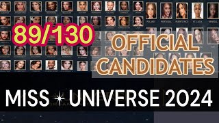 SEPTEMBER LATEST UPDATE OFFICIAL CANDIDATES MISS UNIVERSE 2024 [upl. by Suiremed]