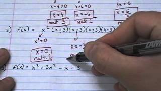 Finding the zeros and multiplicity of polynomials [upl. by Cha]