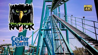 2022 Raptor Roller Coaster On Ride Front Seat 4K POV Cedar Point [upl. by Eirod368]