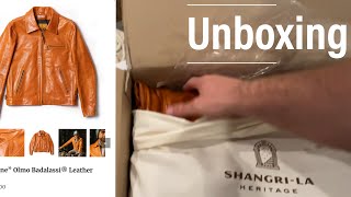 Shangrila Heritage  “Varenne” Olmo Badalassi Leather jacket unboxing [upl. by Hosbein820]