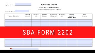 How To Complete SBA Form 2202  Quick amp Easy [upl. by Snoddy]