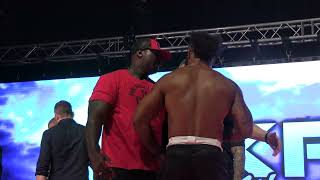 Hector Lombard vs Lorenzo Hunt get HEATED at BKFC 22 weighins [upl. by Sitnalta853]