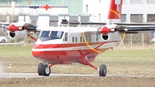 DHC6 Twin Otter  Swiss T741  Take Off at Airport BernBelp [upl. by Ichabod]