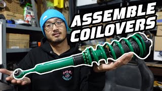 How to Assemble Coilovers TEIN Basis Z  Top Hats [upl. by Elokcin]