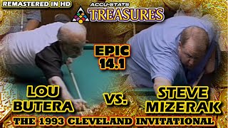 EPIC 141 Lou BUTERA vs Steve MIZERAK  THE 1993 CLEVELAND STRAIGHT POOL INVITATIONAL [upl. by Ric]