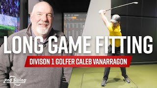 LONG GAME CLUB FITTING  Division 1 Golfer Caleb VanArragon [upl. by Anson]