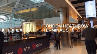 London Heathrow terminal 5 and British Airways Business lounge North Galleries tour [upl. by Salaidh581]