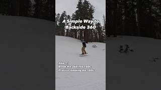 Easy backside 360s snowboard snowboarding howtosnowboard [upl. by Nelyahs]