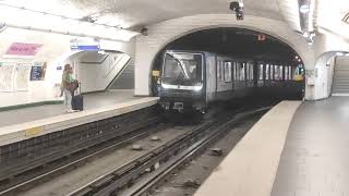 Metro de París🇨🇵 MP14 entrando en Hôtel de Ville L11 [upl. by Cahilly]