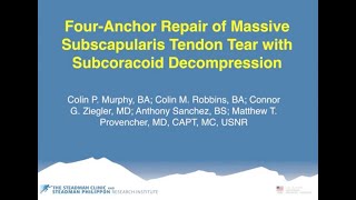 FourAnchor Repair of Massive Subscapularis Tear with Subcoracoid Decompression  Dr Provencher [upl. by Ydnak]