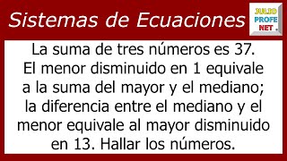 SISTEMAS DE ECUACIONES LINEALES 3×3  Problema 1 [upl. by Jerrilyn]