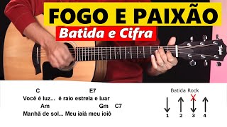 Como tocar FOGO E PAIXÃO  BATIDA E CIFRA  Wando  Prof Sidimar Antunes🎸 [upl. by Mehetabel]