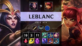 LeBlanc Mid vs Annie Legendary  EUW Challenger Patch 1416 [upl. by Frieda]