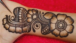 front hand mehndi design simple arabic  very easy and beautiful mehndi design  mehandi [upl. by Aztinad741]