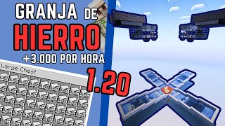 GRANJA de HIERRO   3000 POR HORA  MINECRAFT 120  AMPLIABLE [upl. by Akirehs]