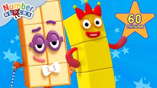 Grade One Math For Kids  Numberblocks 1 Hour Compilation  123  Numbers Cartoon For Kids [upl. by Burn459]