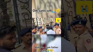 malaika mam father death😭😭 malaika reaction 😟😭videonew shorts trending [upl. by Eittak]