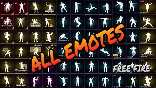 ALL EMOTES IN FREE FIRE  FREE FIRE ALL EMOTES  ALL EMOTES IN FREE FIRE  FREE FIRE EMOTE [upl. by Busey]