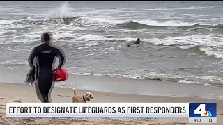 Santa Monica lifeguards lead effort to be designated as first responders [upl. by Etteuqram372]