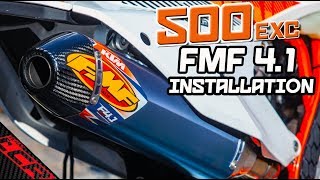 FMF Factory 41 RCT Installation  Supermoto Upgrades 500 EXC [upl. by Hasty80]