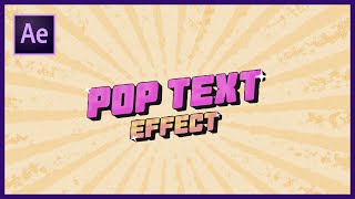 Vintage Pop Art Text Effect  After Effects Tutorial [upl. by Okun940]