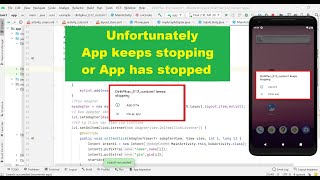 Solved Android Studio Error Unfortunately App keeps stopping or App has stopped [upl. by Sander]